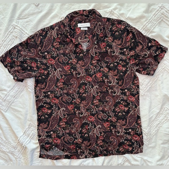 Urban Outfitters Shirts | Mens Black Floral, Size: M - Picture 4 of 6
